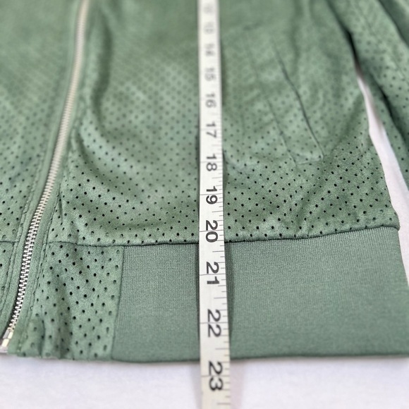 VIGOSS Women’s Mesh Zip Up‎ Army Green Bomber Jacket Casual Streetwear Size M - Picture 11 of 12